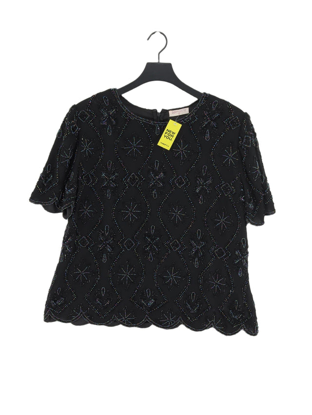 Bonmarche Women's T-Shirt UK 18 Black 100% Polyester
