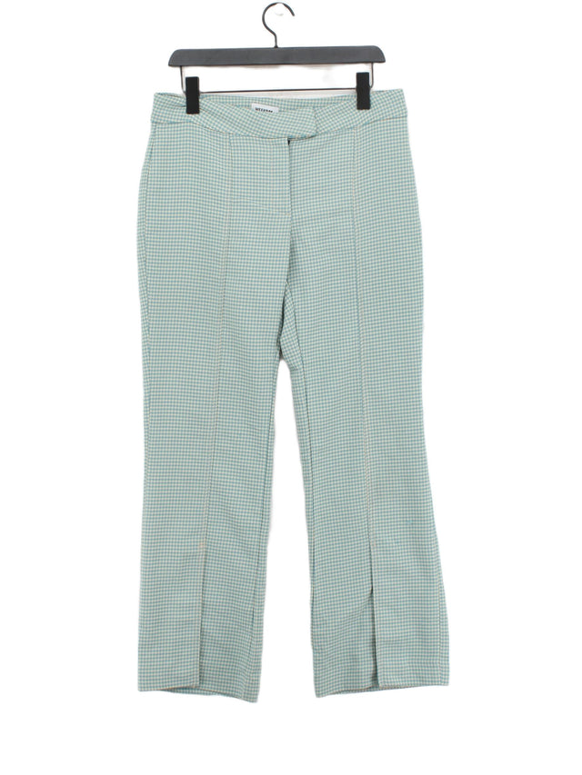 Weekday Women's Suit Trousers UK 12 Blue Polyester with Elastane, Viscose
