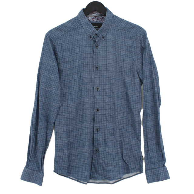 Remus Uomo Men's Shirt S Blue 100% Cotton