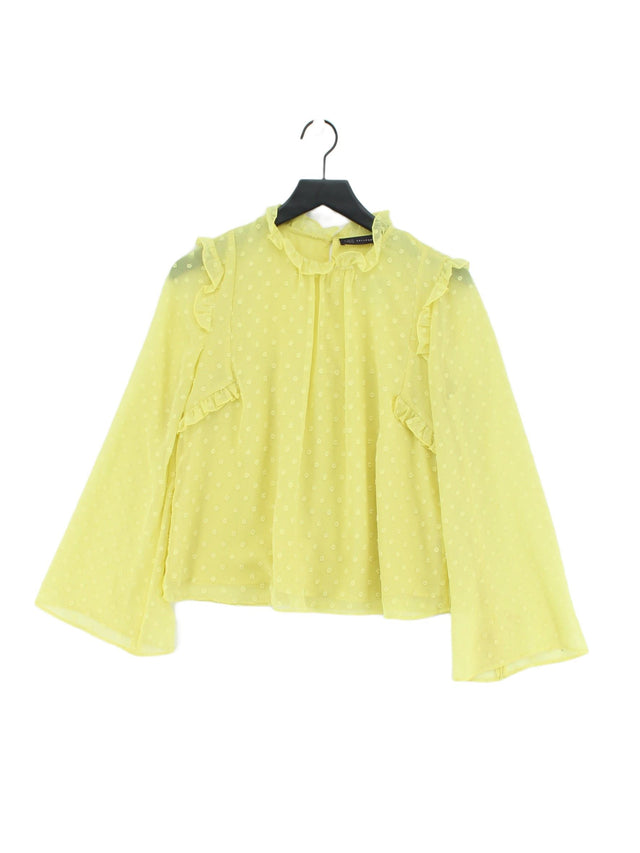 M&S Collection Women's Blouse UK 8 Yellow 100% Polyester