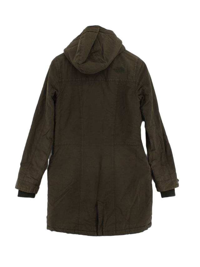 The North Face Women's Coat S Green Cotton with Acrylic, Nylon, Polyester