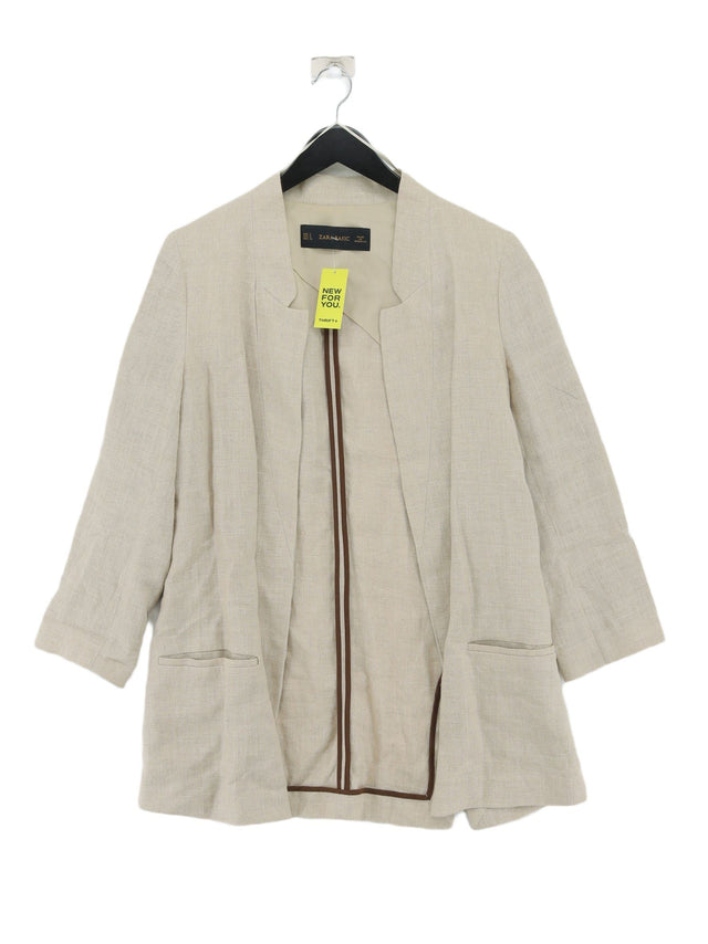 Zara Basic Women's Blazer S Tan 100% Other