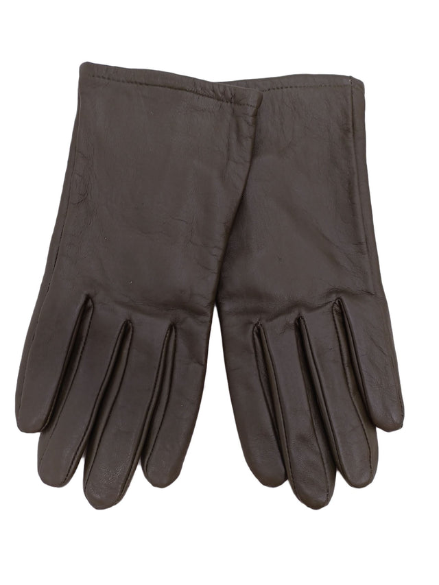 Dents Women's Gloves L Green Leather with Polyester