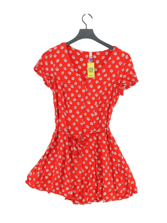 H By Henry Holland Women's Mini Dress UK 8 Red 100% Viscose
