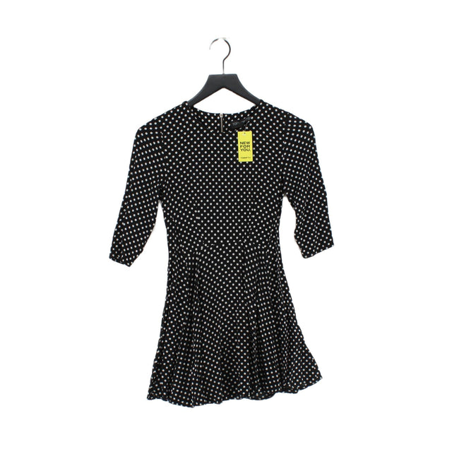 Topshop Women's Mini Dress UK 6 Black 100% Viscose