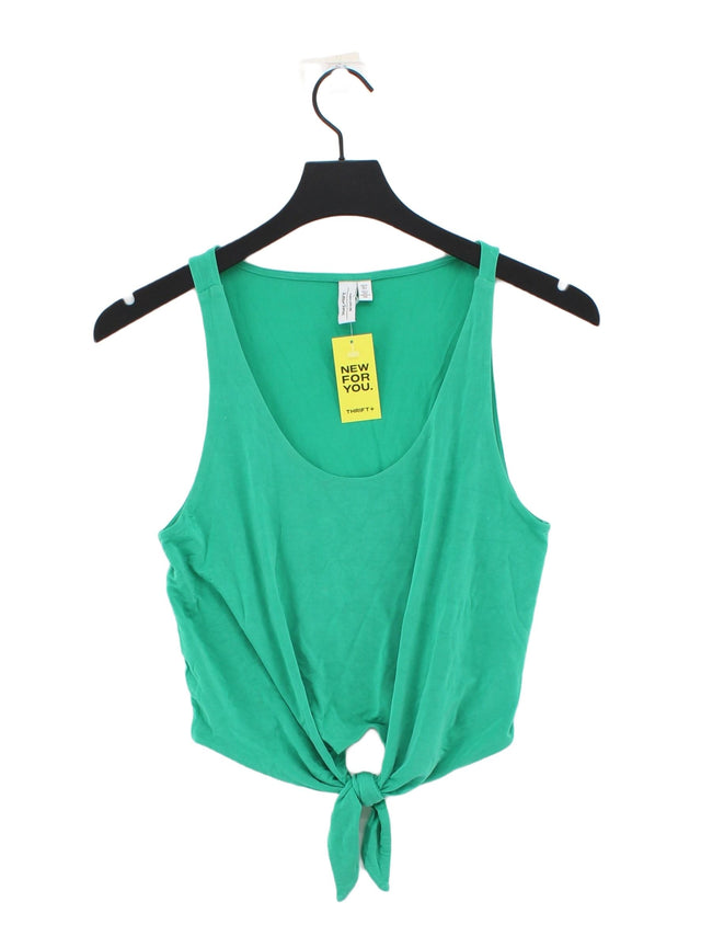 & Other Stories Women's Top UK 6 Green Other with Elastane