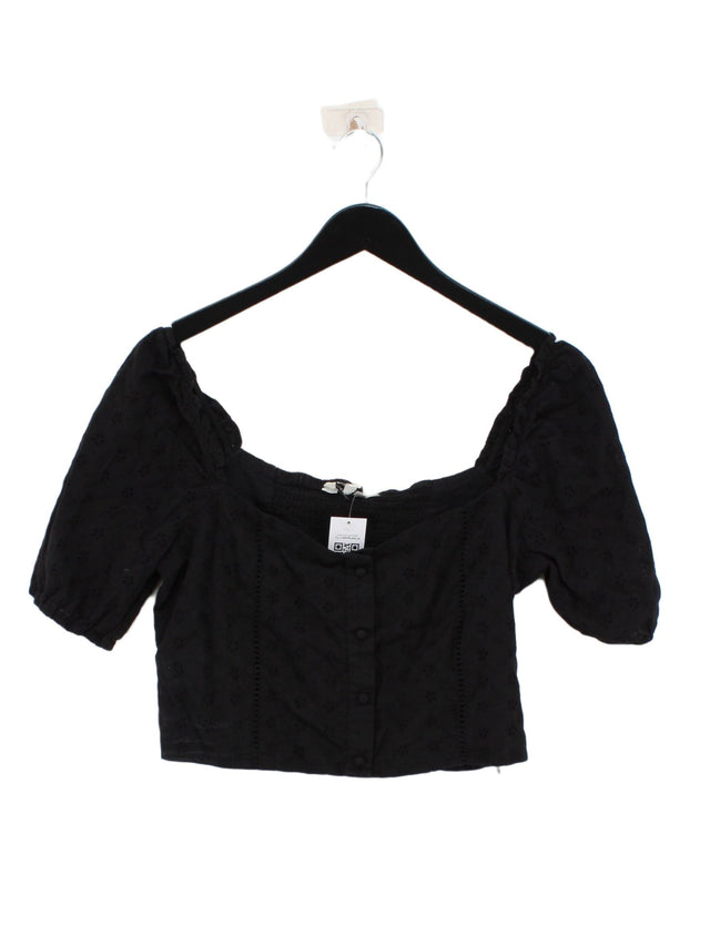 Brave Soul Women's Top L Black 100% Cotton