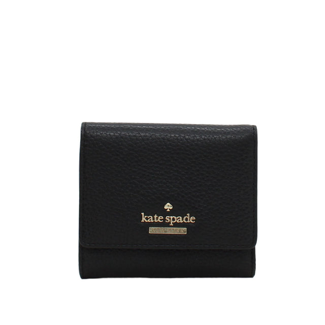 Kate Spade Women's Wallet Black Leather with Polyester