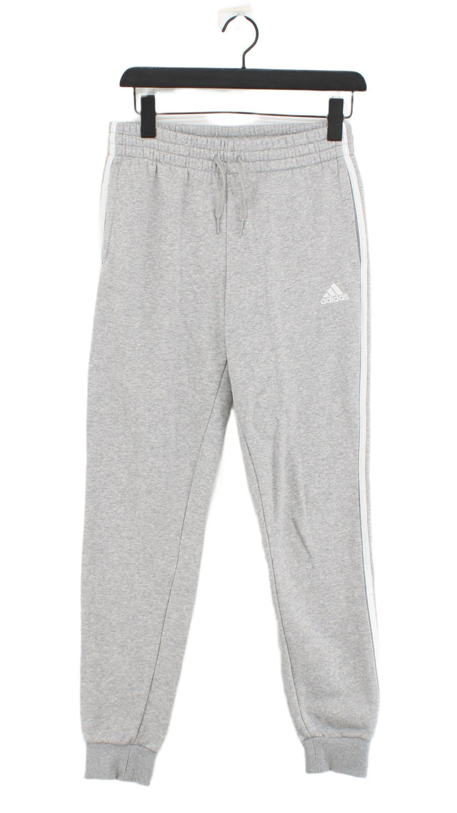 Adidas Women's Sports Bottoms S Grey Cotton with Polyester, Rayon