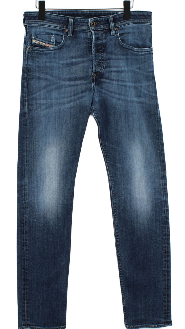 Diesel Men's Jeans W 32 in; L 32 in Blue Cotton with Elastane, Polyester