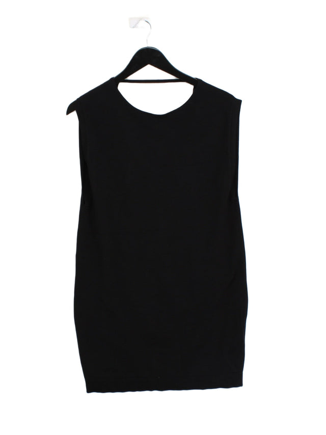 Warehouse Women's Midi Dress UK 10 Black Polyamide with Viscose