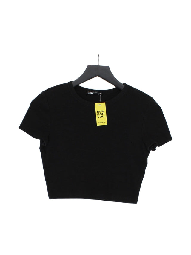 Zara Women's T-Shirt M Black 100% Other