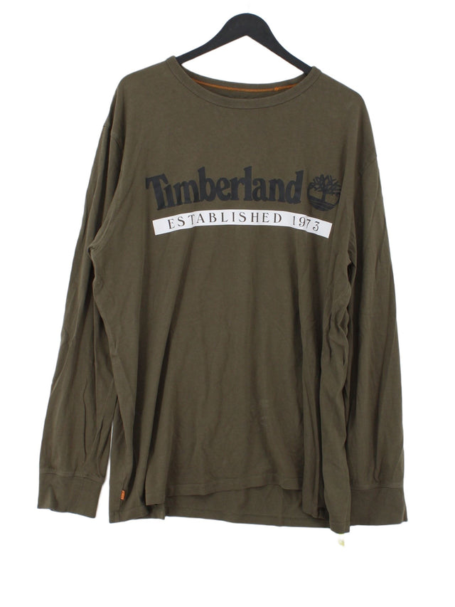 Timberland Men's T-Shirt XXL Green 100% Cotton