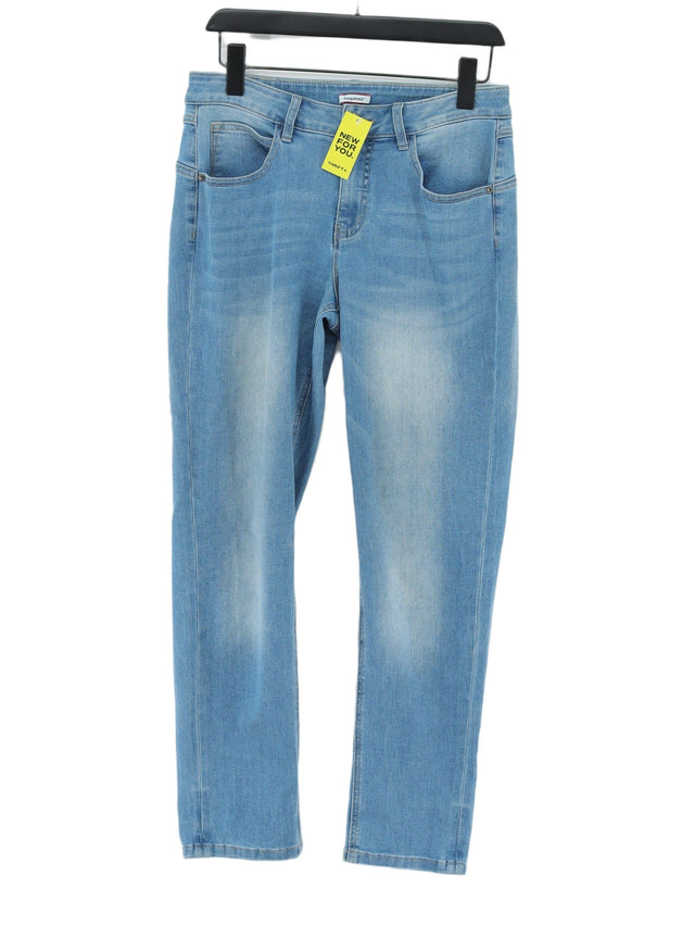 Kangaroos Women's Jeans UK 12 Blue Cotton with Elastane, Polyester