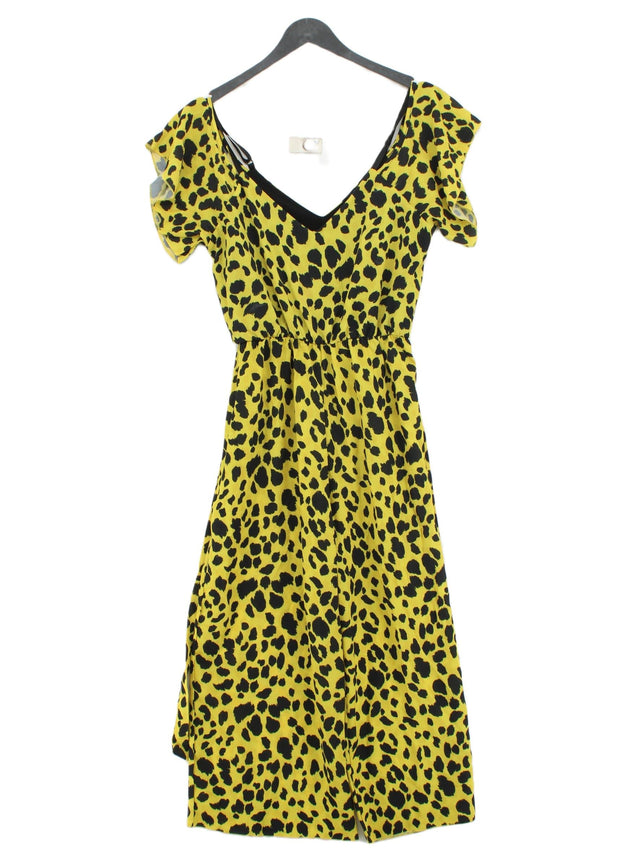 Quiz Women's Maxi Dress UK 16 Yellow 100% Polyester