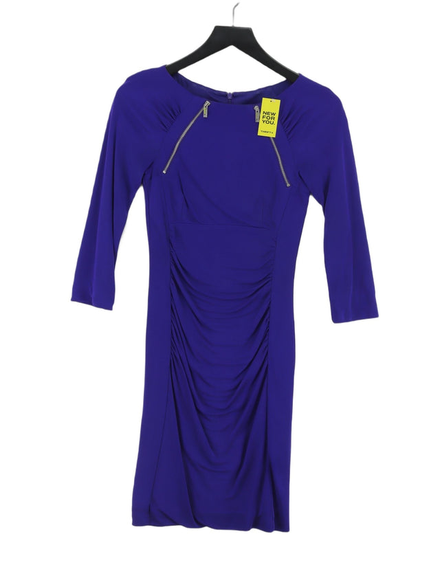 Karen Millen Women's Midi Dress UK 6 Purple Viscose with Polyester