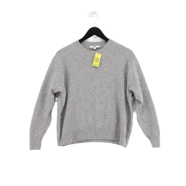 Uniqlo Women's Jumper XL Grey 100% Wool