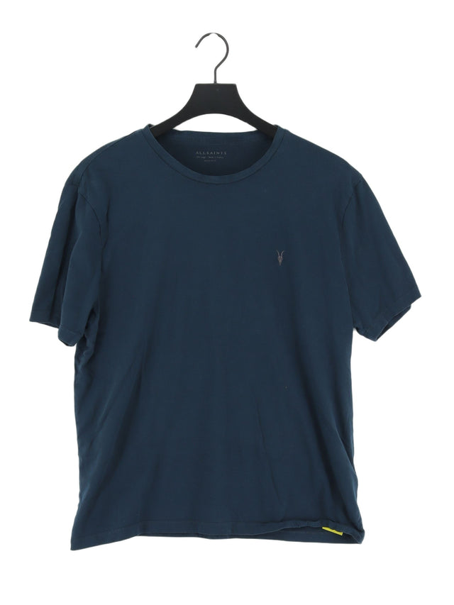 AllSaints Men's T-Shirt XXL Blue 100% Cotton