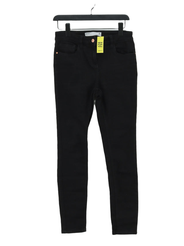 Next Women's Jeans UK 8 Black Cotton with Elastane, Polyester, Viscose