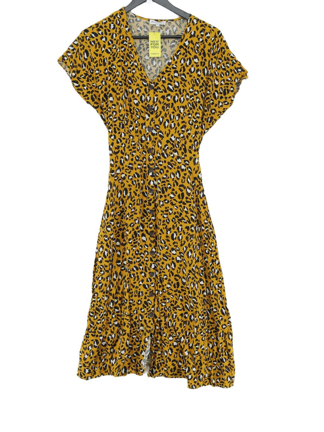Warehouse Women's Midi Dress UK 10 Brown 100% Viscose