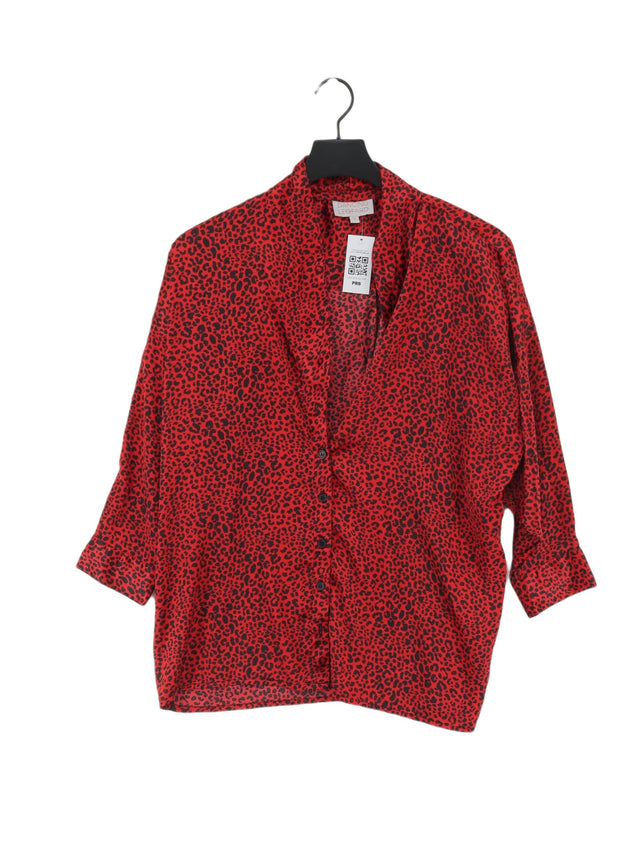 Dancing Leopard Women's Blouse UK 12 Red 100% Polyester