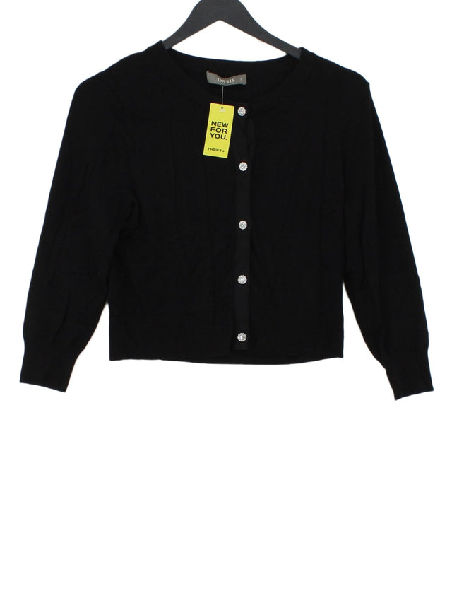 Oasis Women's Cardigan S Black Viscose with Polyamide