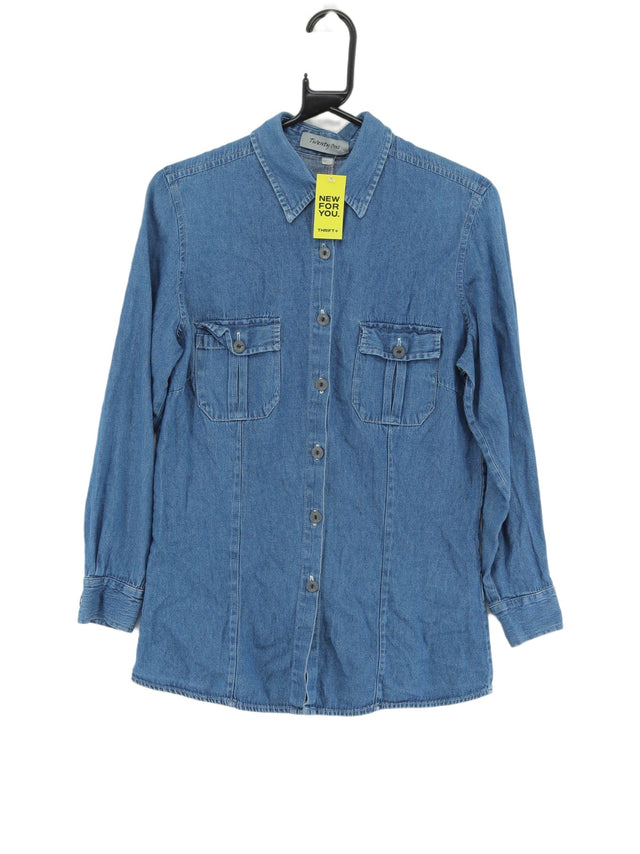Vintage Twenty One Women's Shirt M Blue 100% Cotton