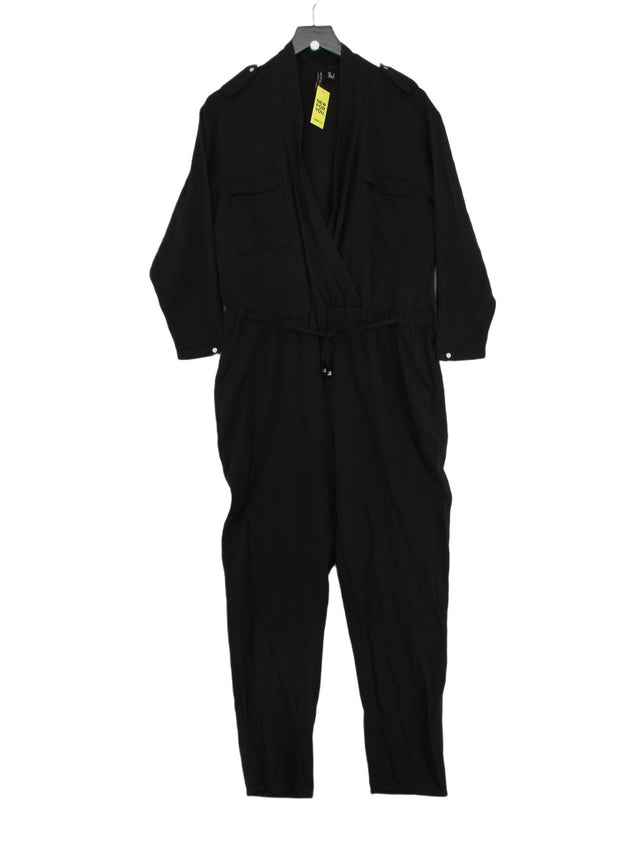MNG Women's Jumpsuit L Black Polyester with Viscose