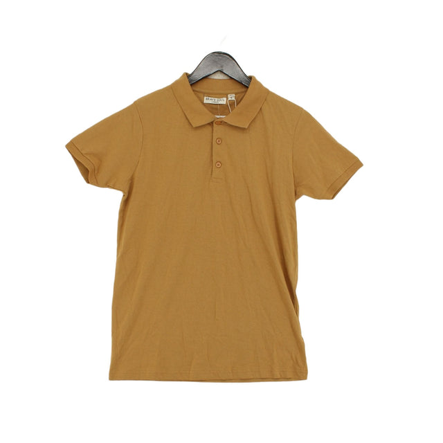 Brave Soul Men's Polo S Tan 100% Cotton