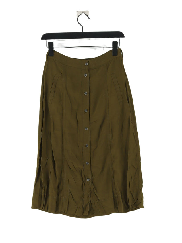 Loft Women's Midi Skirt XXS Green 100% Rayon