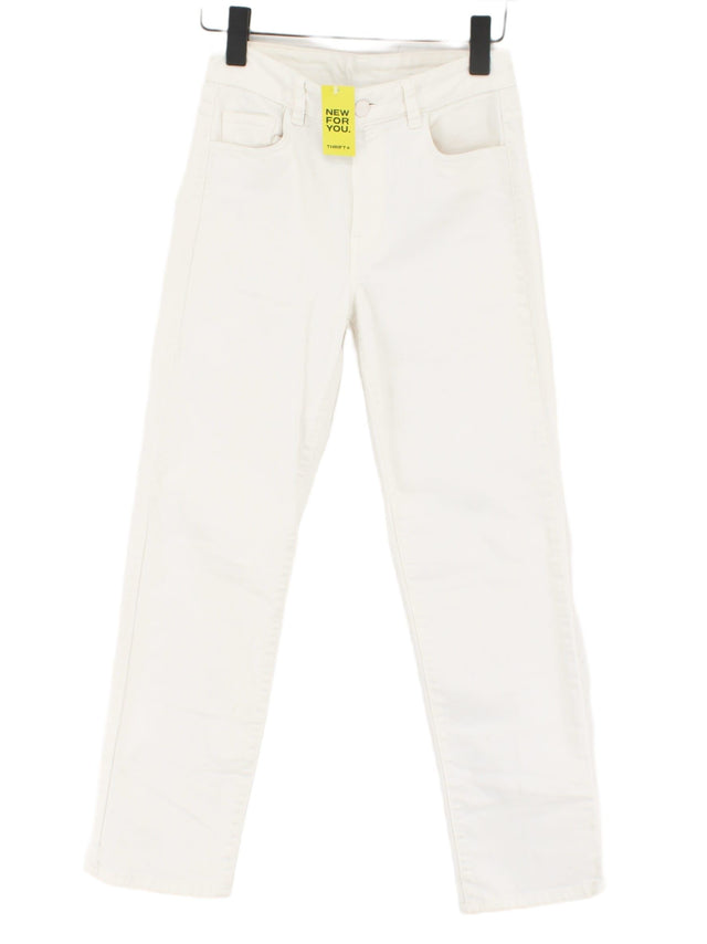 Massimo Dutti Women's Jeans UK 2 White Cotton with Elastane