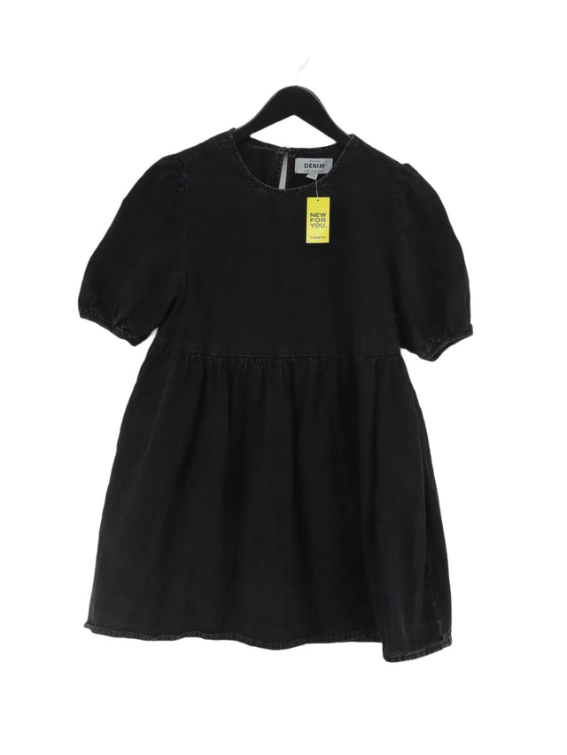 New Look Women's Mini Dress UK 12 Black Polyester with Cotton