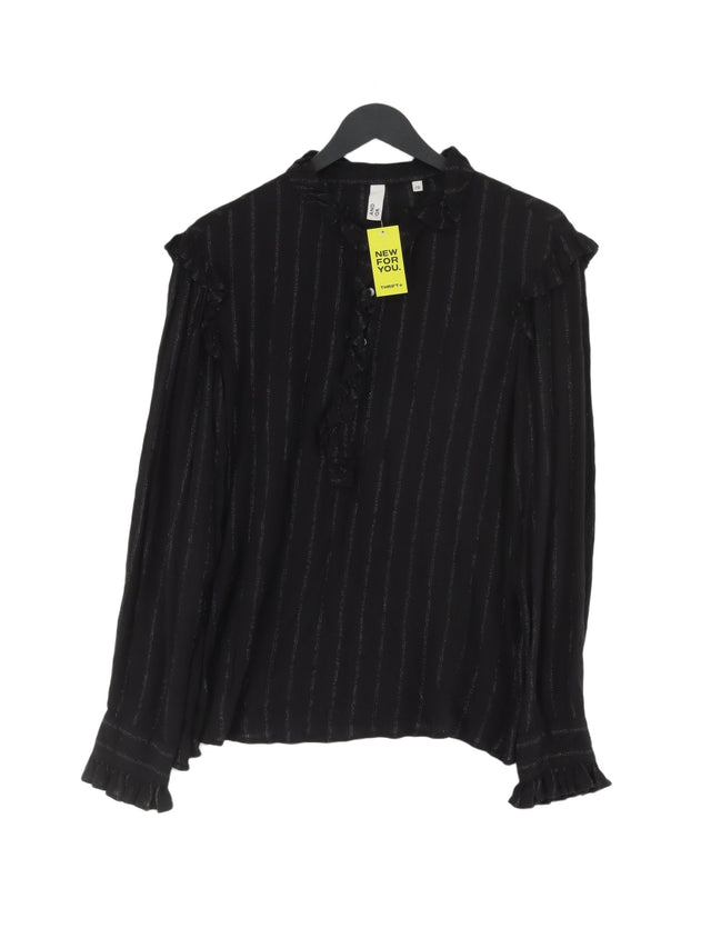 And/or Women's Blouse UK 10 Black Viscose with Polyester
