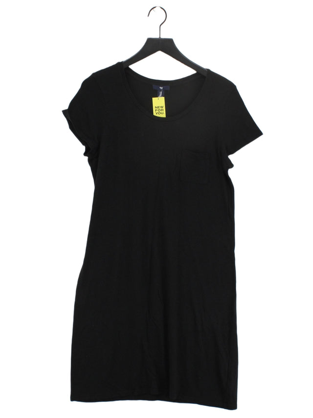 Gap Women's Midi Dress M Black Cotton with Lyocell Modal