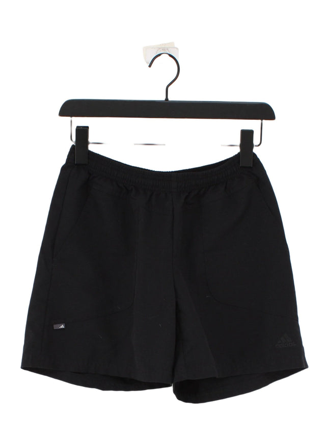 Adidas Women's Shorts UK 10 Black 100% Polyester