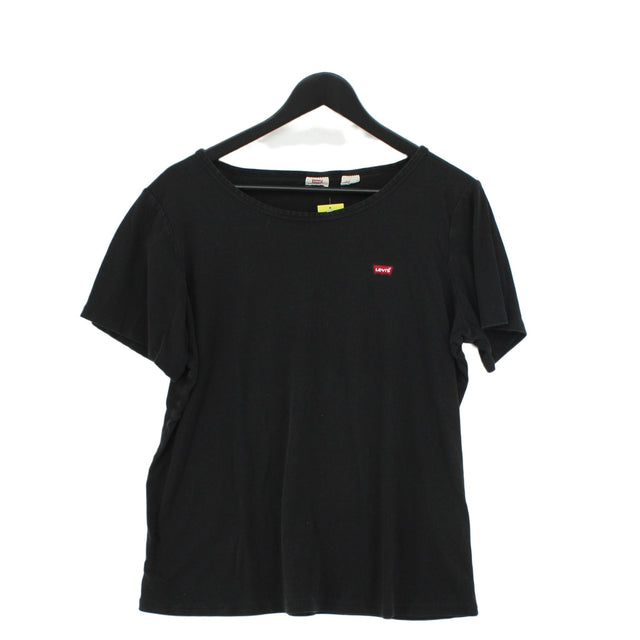 Levi’s Women's T-Shirt XL Black Cotton with Elastane