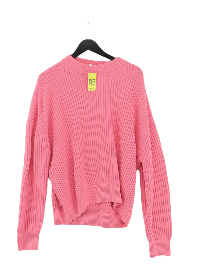 & Other Stories Women's Jumper M Pink Wool with Polyamide