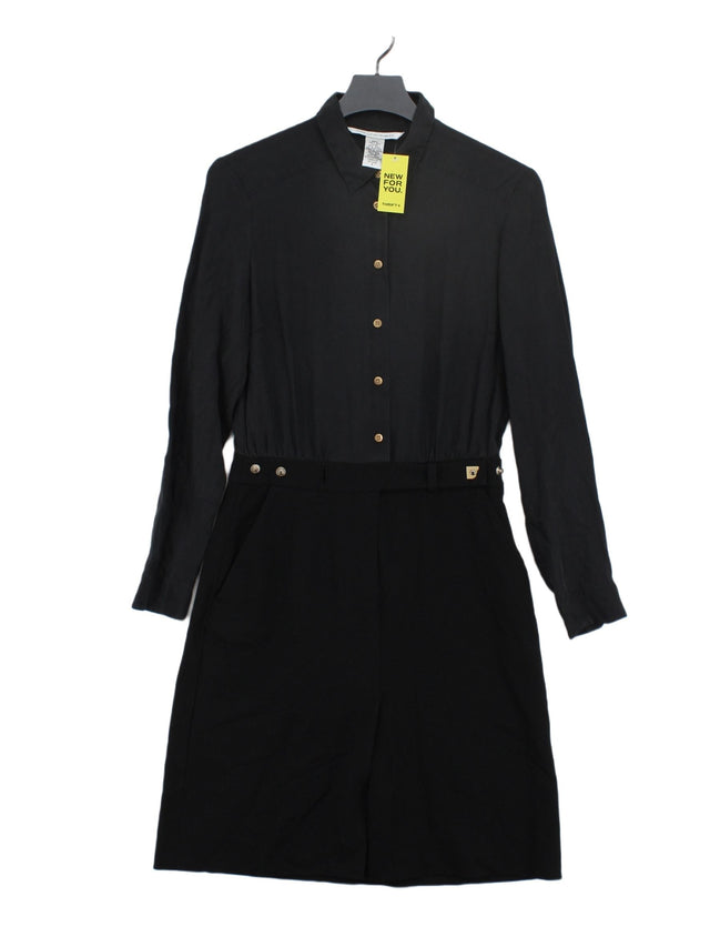 Diane Von Furstenberg Women's Midi Dress UK 6 Black Silk with Elastane, Other