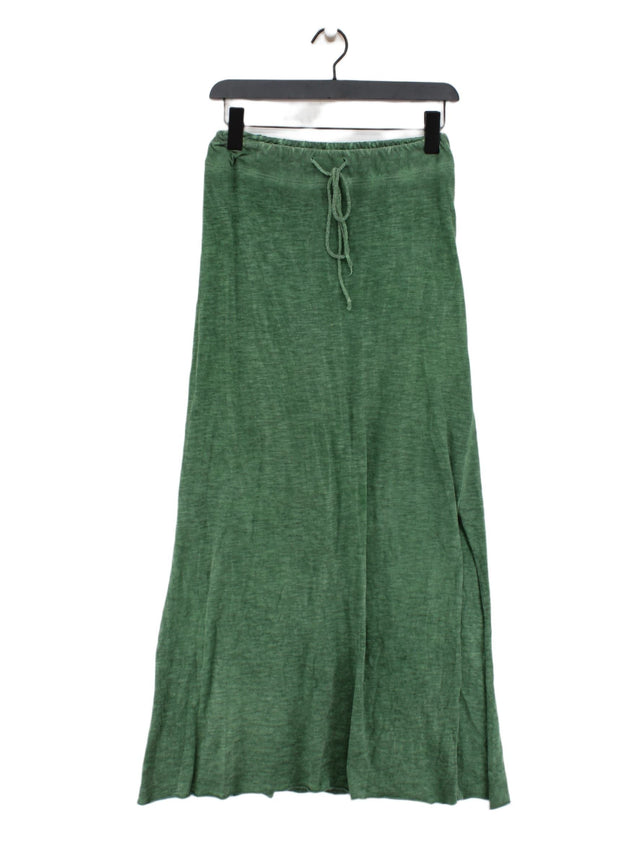 Nicole Women's Maxi Skirt M Green 100% Cotton