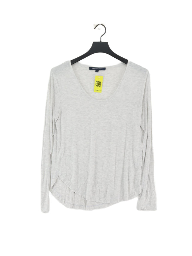 French Connection Women's Top M Grey Viscose with Elastane