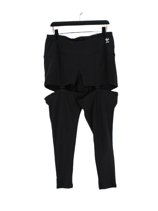 Adidas Women's Leggings XXL Black Rayon with Cotton, Polyester, Spandex