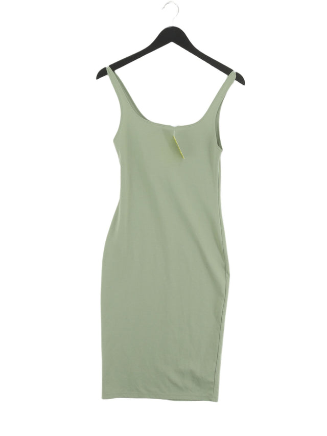 Zara Women's Midi Dress M Green Polyester with Elastane