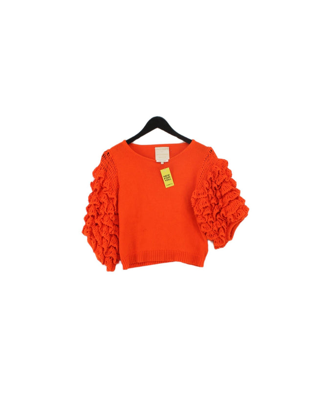 Anthropologie Women's Jumper XS Orange 100% Cotton