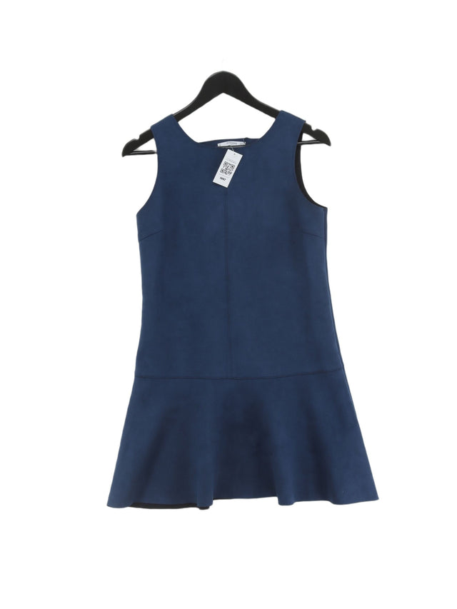 Mango Women's Midi Dress S Blue Polyester with Elastane