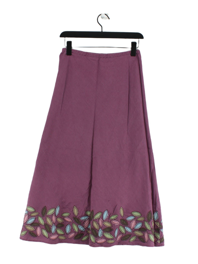 Boden Women's Maxi Skirt UK 12 Purple 100% Linen