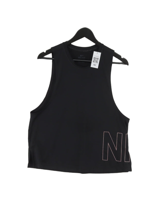 Nike Women's T-Shirt M Black Polyester with Elastane