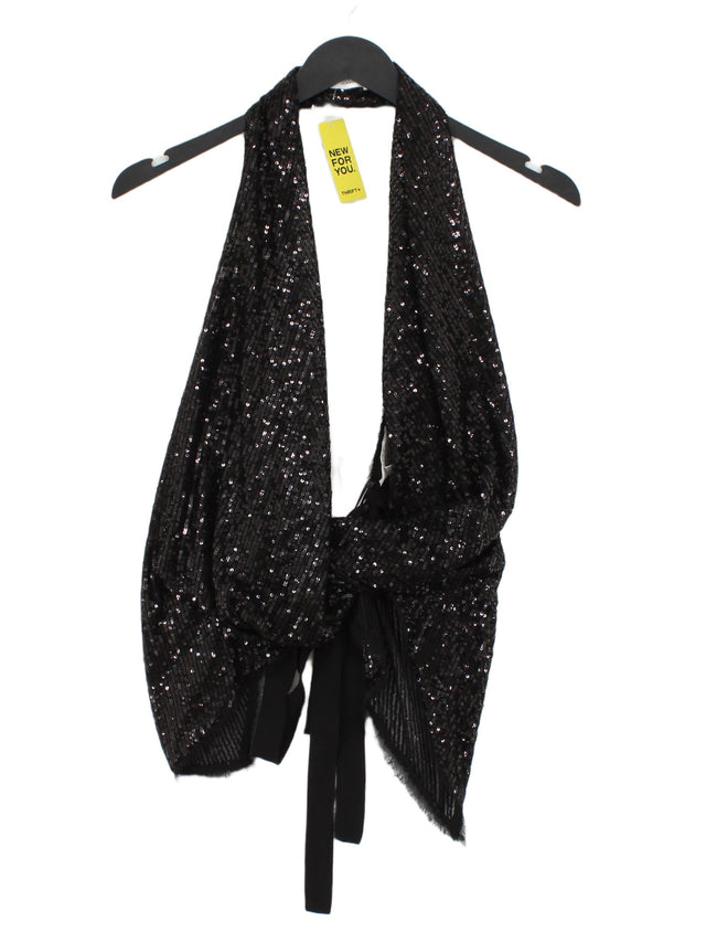 Zara Women's Coat M Black Polyester with Elastane