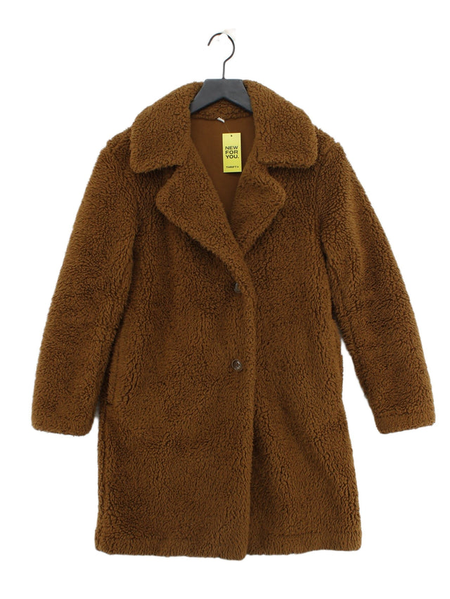 Uniqlo Women's Coat XXS Brown 100% Polyester