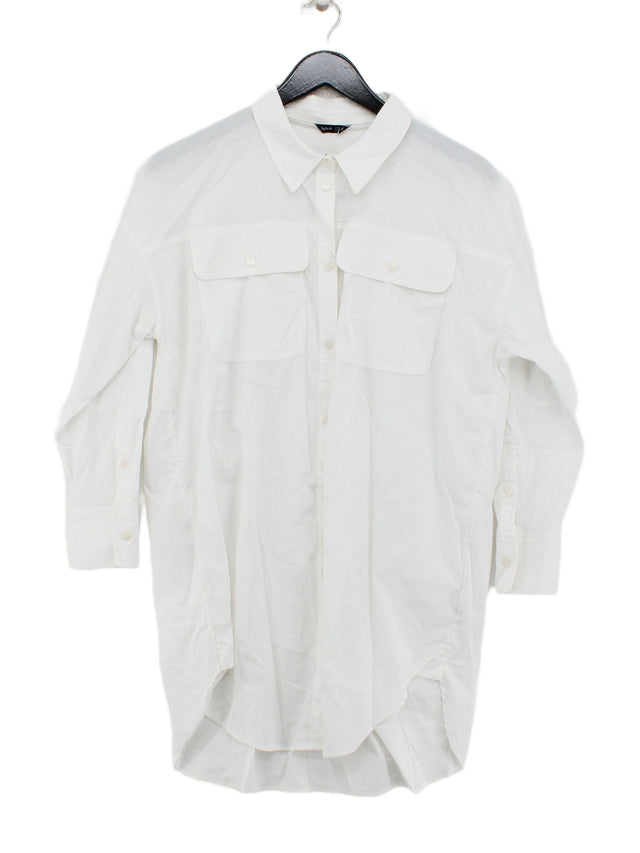 Splash Women's Shirt UK 6 White Cotton with Elastane, Nylon