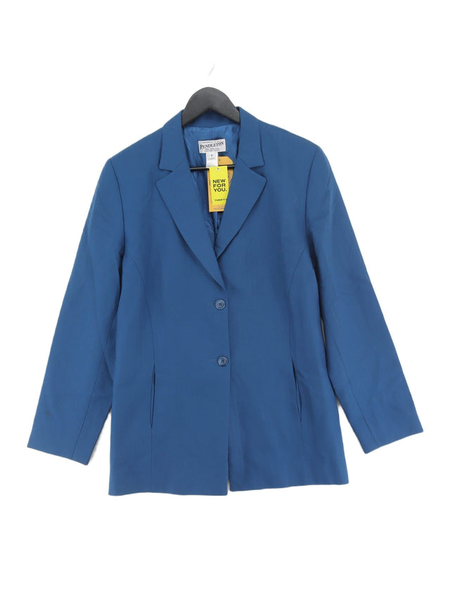 Pendleton Women's Blazer UK 8 Blue 100% Wool